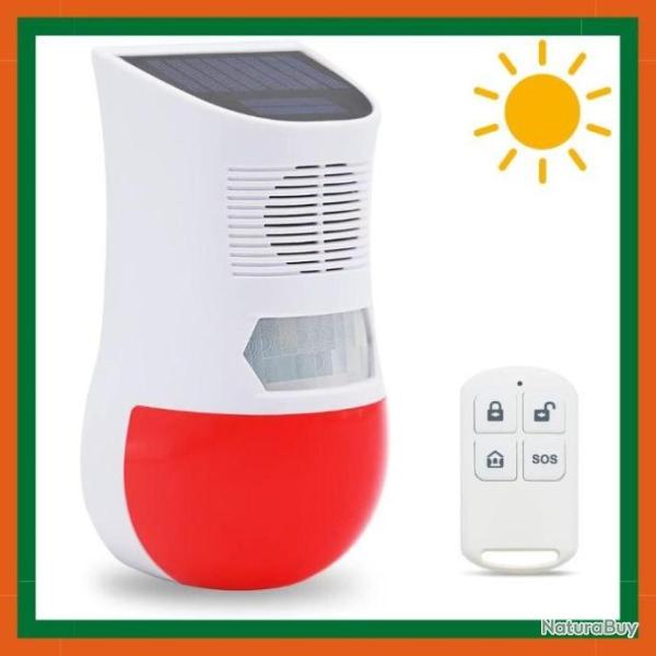 Dtecteur de mouvement solaire 130dB - IP55 - Livraison rapide