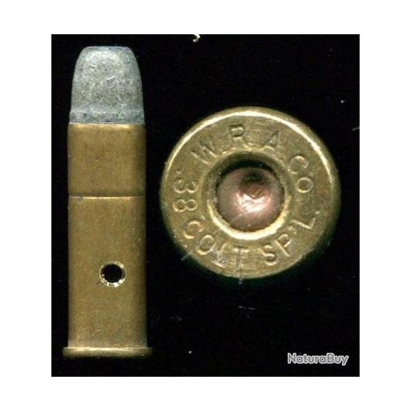 .38 COLT SPECIAL - calibre plus rare que la 38 S&W SPECIAL - marquage = WRACo 38 COLT SPL