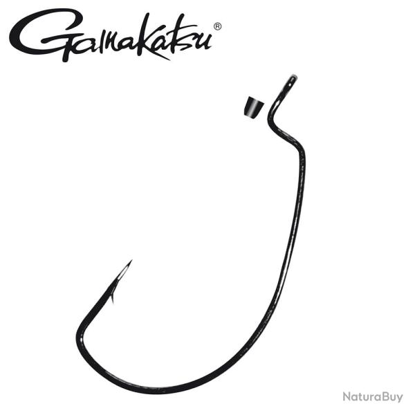 DESTOCKAGE ! Hame�on Texan Worm EWG Gamakatsu Hooks Silt Stopper Black n� 1/0