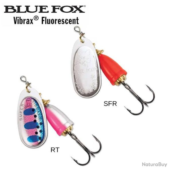 DESTOCKAGE ! Leurre Vibrax Fluo Blue Fox 3 8g RT