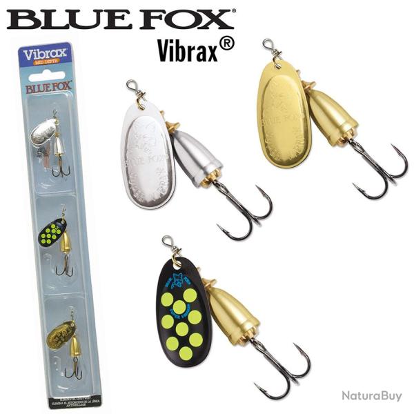 DESTOCKAGE ! Leurre Kit Vibrax Blue Fox 2 S/G/BYY