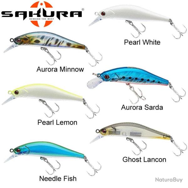 DESTOCKAGE ! Leurre Artact Minnow Sakura 63 S 63mm 8g Aurora Sarda