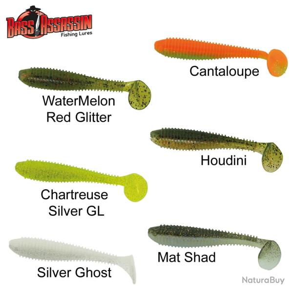 DESTOCKAGE ! Leurre Lit.L Boss Bass Assassin 3.5 - 9cm Chartreuse Silver GL