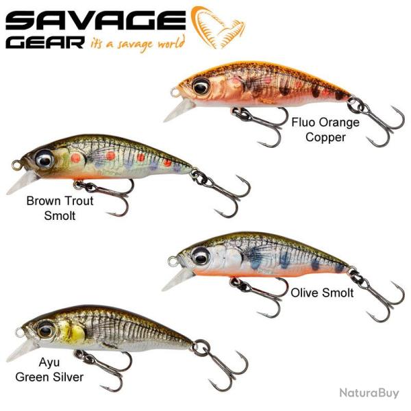 DESTOCKAGE ! Leurre Savage Gear 3D Sticklebait Twitch 6.5cm 9.4g Sinking Fluo Orange Copper
