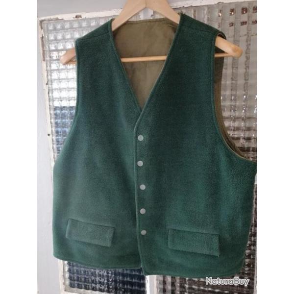 BEAU GILET DE GARDE-CHASSE REVERSIBLE EXCELLENT ETAT T48