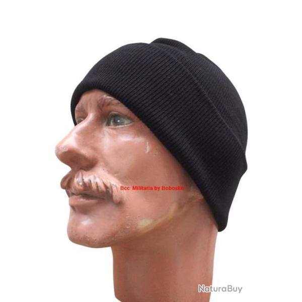 Robuste Bonnet Noir doubl 100% acrylique-Taille unique-Trs confortable