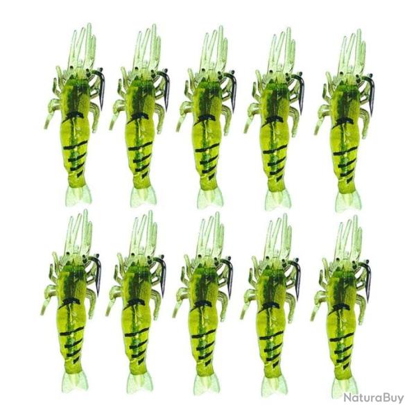 Crevettes Lumineuses Silicone App�t Artificiel Souple R�aliste Pour P�che Carpe Mer Haute Qualit�