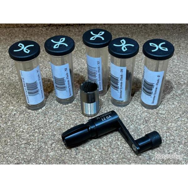 5 CHOKES INVECTOR BROWNING /MIROKU/MOSSBERG/S&W  C/12  + CLEF