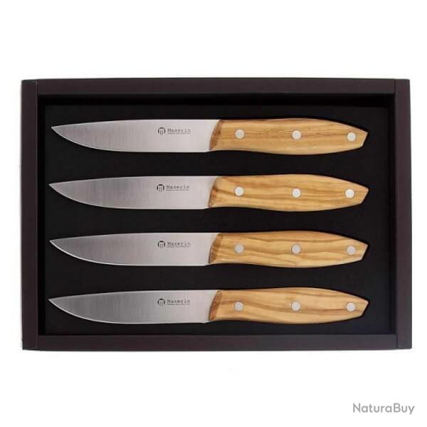 Coffret 4 couteaux � steak Maserin olivier