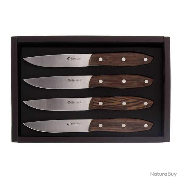 Coffret 4 couteaux  steak Maserin Bocote