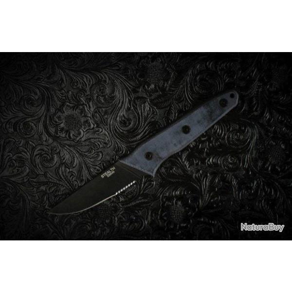 Couteau Ontario Stealth Lame Acier S35VN Serr Manche Micarta Etui Nylon Made USA ON8198