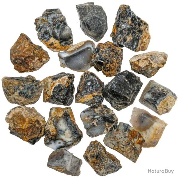 Pierres brutes opale dendritique - 3 � 4 cm - 100 grammes