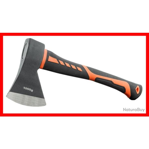 HACHE TACTIQUE NOIR/ORANGE 45 CM