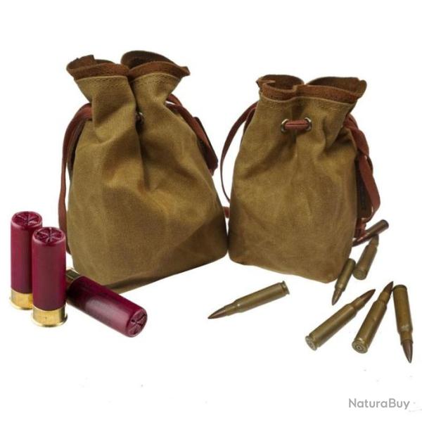 Poche � munitions - Tissus haute qualit� - Marron clair - Livraison GRATUITE