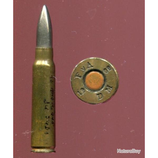 7.65 x 53 Mauser Argentin- RARE marquage : FyA 19 09  DM - balle nickel pointue - contrat DWM export