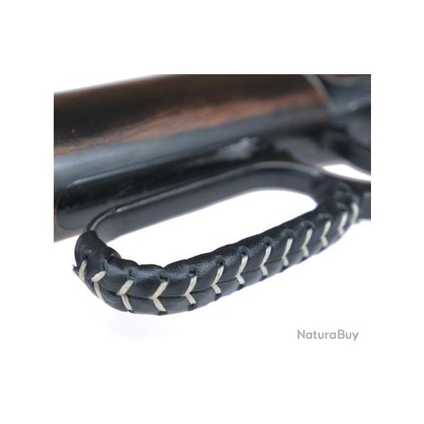 Cuir artisanal pour levier d'armement - Luxe noir - Livraison GRATUITE