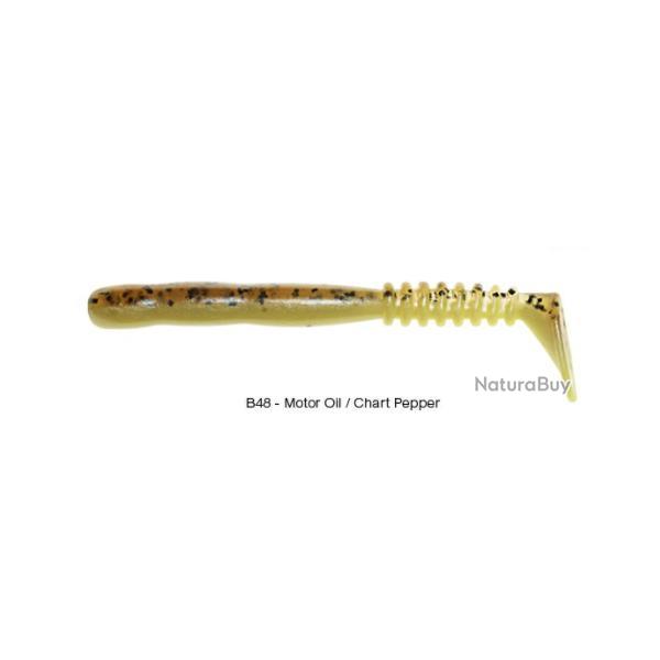 Leurre Reins Rockvibe Shad 2" - 5cm B48 - Motor Oil Pepper