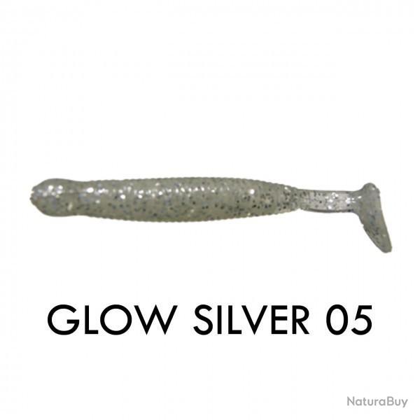 Leurre Big Bite Baits Paddle Tail 6,4cm Glow Silver