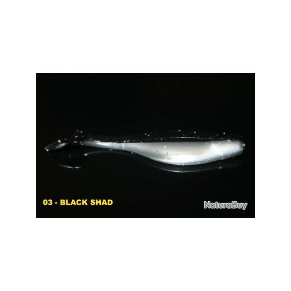 Leurre Big Bite Baits Shad 7,6cm Black Shad