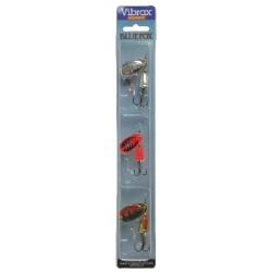 Kit Cuillers Carnassier Vibrax Blue Fox