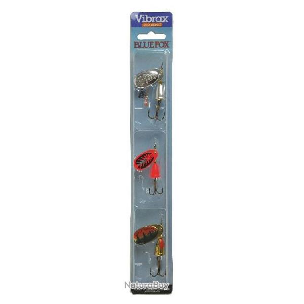 Kit Cuillers Carnassier Vibrax Blue Fox
