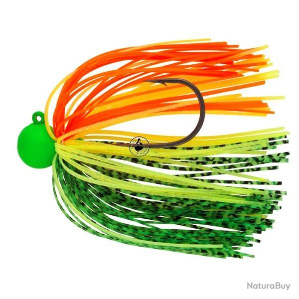 Leurre Daiwa Tournament Rubber Jig SAQ SAS RH 10g Green Yellow Orange