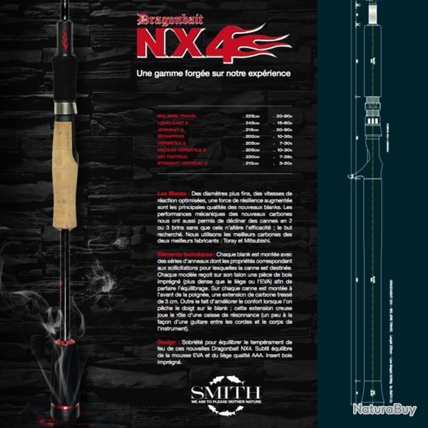 Canne Casting Smith Dragonbait NX4 Big Jerk Travel 225 3 2m25 20 - 90g