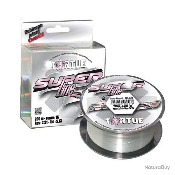 Nylon Tortue Super Line 200m jaune fluo 35/100