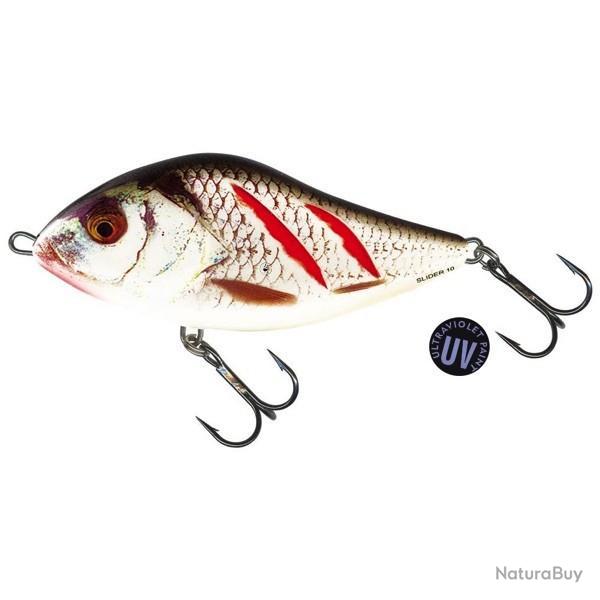 Poisson Nageur Salmo Slider Sinking 12cm WRGS - Wounded Real Grey Shiner SD12S