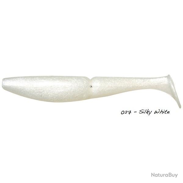 Leurre Souple Sawamura One Up Shad 4 pouces - 8,4cm 027 - Silky White