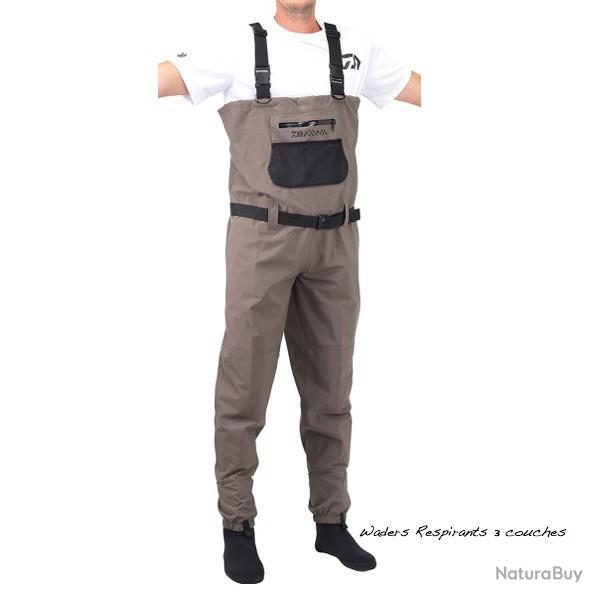 Waders Respirants Daiwa 3 Couches Chausson n�opr�ne L