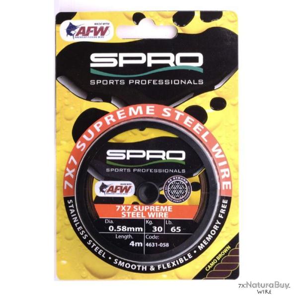 Bobine Acier Spro 7x7 Supreme Steel Wire 4m 46/100