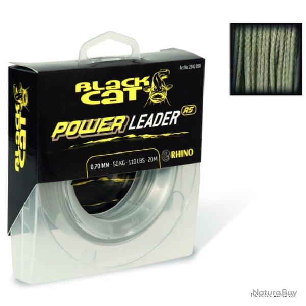 Bas de ligne Tresse Black Cat Power Leader 20m 140/100
