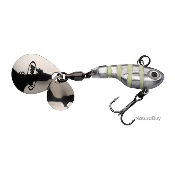 Tail Spinner Berkley Pulse Spintail 21g Glow Silver Zebra