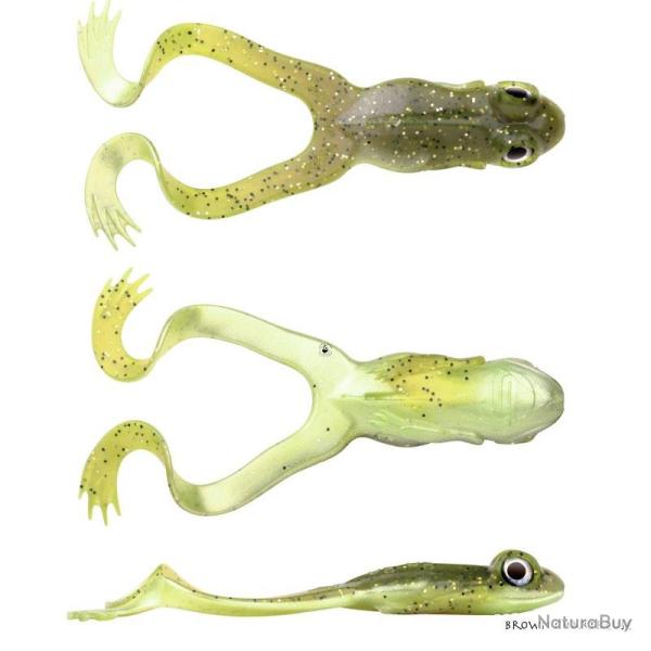 Leurre souple Spro Iris The Frog 12cm Brown chartreuse