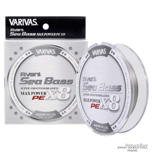 Tresse Varivas Avani Seabass Max Power Stealth Grey 150m PE 1,2