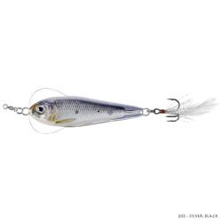 Poisson Nageur Live Targer Flutter Shad 5cm 202 - Silver Black