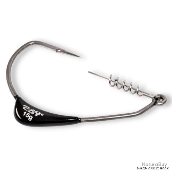 Hame�on Simple Plomb� Black Cat Mega Offset Hook 12/0 15 g