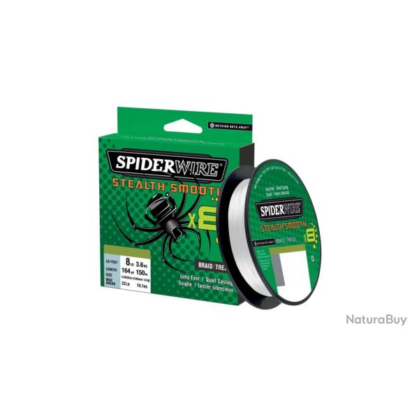 Tresse Spiderwire Stealth Smooth 8 Braid Translucent 150m 6/100