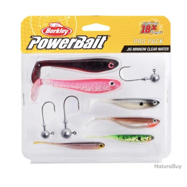 Kit Leurres Souples Berkley Pro Pack Jig Minnow Clear Water