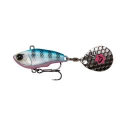 Poisson Nageur Savage Gear Fat Tail Spin 6,5cm 16g 6,5cm Blue Silver Pink