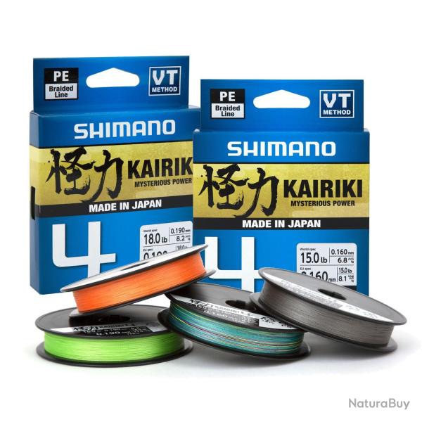 Tresse Shimano Kairiki 4 150m Mantis Green 28/100