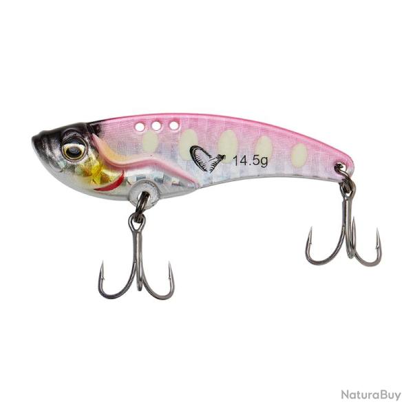 Lame Vibrante Savage Gear Vib Blade SW 4,5cm PINK GLOW DOT