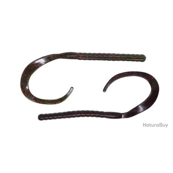 Leurre Souple X Zone Blitz Worm 11" Black Red/Watermelon Red Lam.