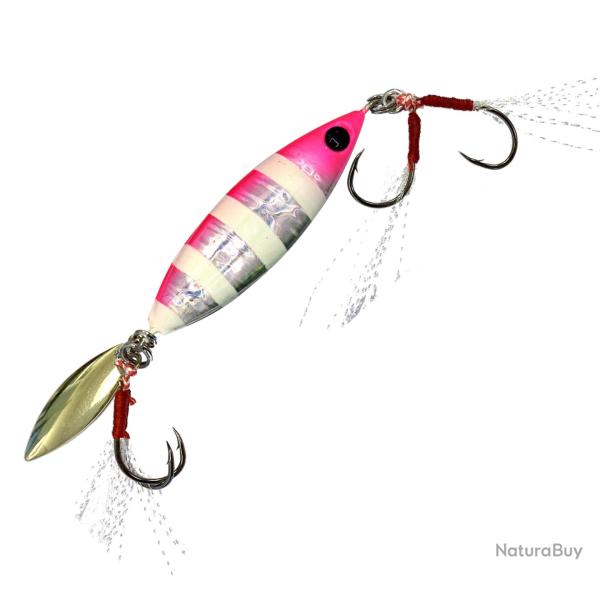Jig M�tallique Volkien Soul Micro Candy Blade 40g Zebra Glow Pink