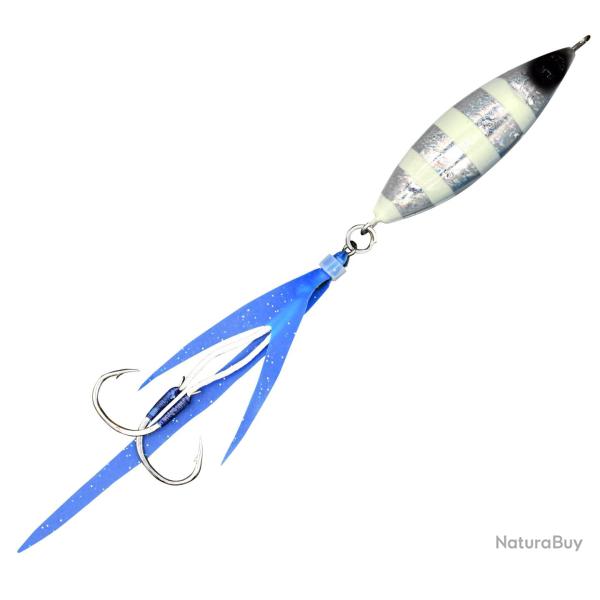 Jig Mtallique Volkien Soul Micro Candy Tail 40g Zebra Glow Silver