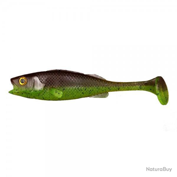 Leurre Souple LMAB Barsch Kofi Perch Shad 23cm Green Pumpkin Chartreuse