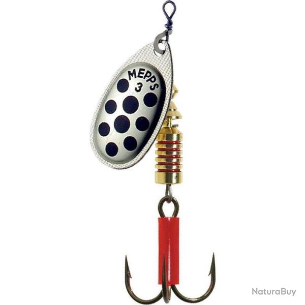 Cuiller Mepps Aglia Points Noirs Argent 6,5g n�3 A l'unit�