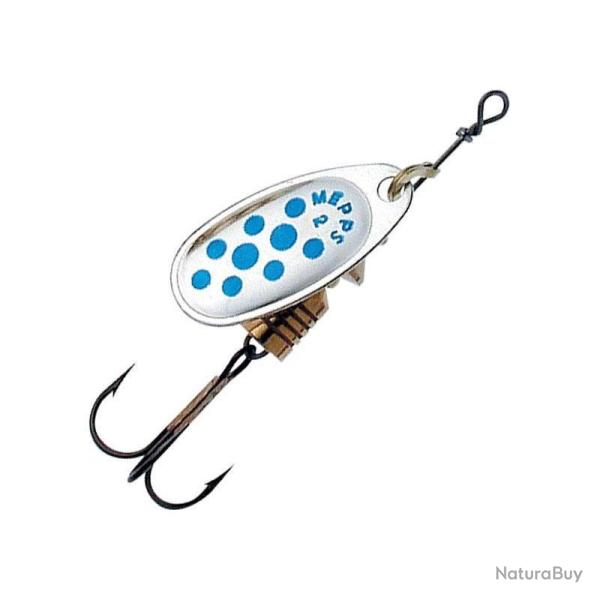 Cuiller Tournante Mepps Comet Argent Points Bleus 4,5g 2 Argent Points Bleus