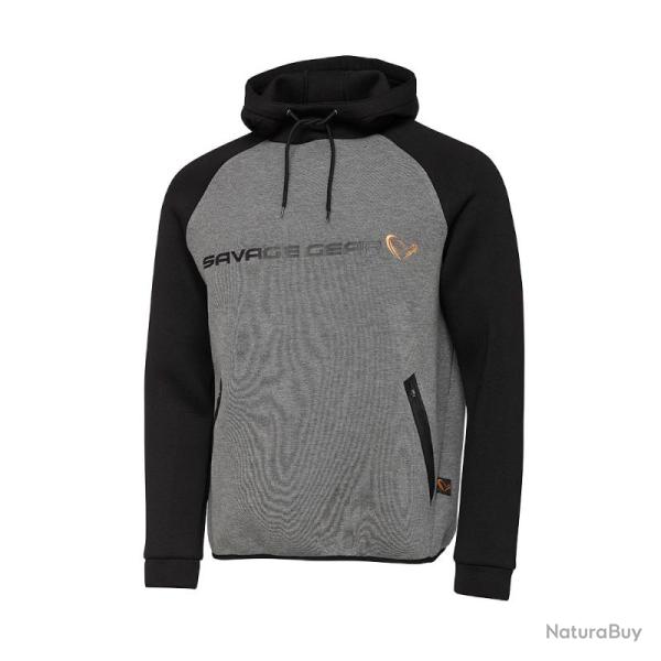 Sweat Savage Gear Tec Foam Hoodie Dark Grey Melange